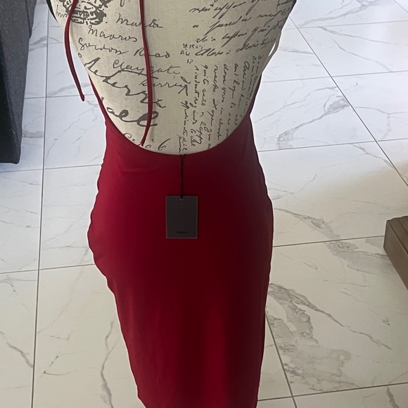 NBD Vibrant Red Backless Dress - Picture 3 of 8